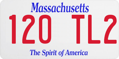 MA license plate 120TL2