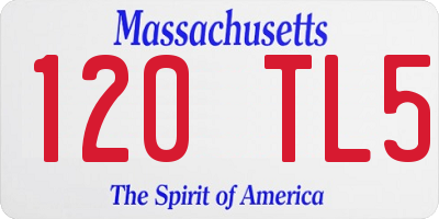 MA license plate 120TL5