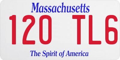 MA license plate 120TL6
