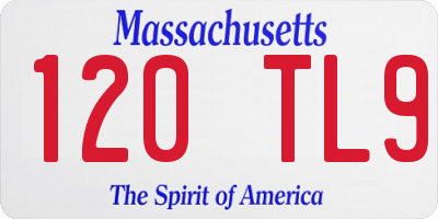 MA license plate 120TL9