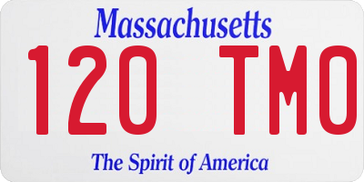 MA license plate 120TM0