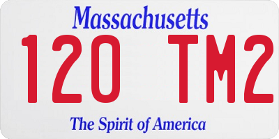 MA license plate 120TM2