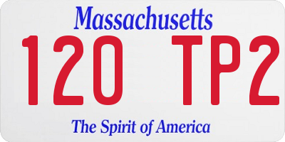 MA license plate 120TP2