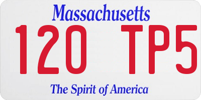 MA license plate 120TP5