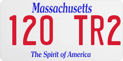 MA license plate 120TR2