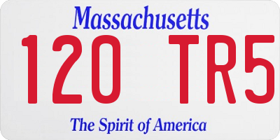 MA license plate 120TR5