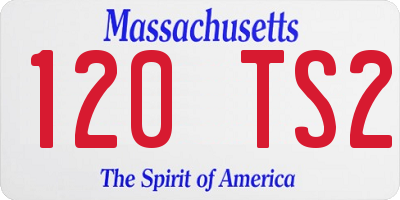 MA license plate 120TS2