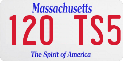 MA license plate 120TS5