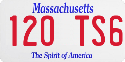 MA license plate 120TS6