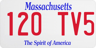 MA license plate 120TV5