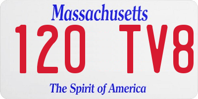 MA license plate 120TV8