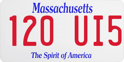 MA license plate 120UI5