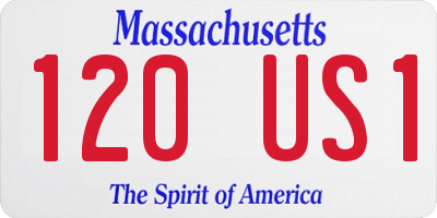 MA license plate 120US1