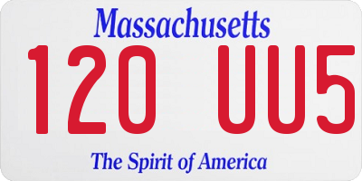 MA license plate 120UU5