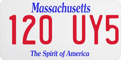 MA license plate 120UY5