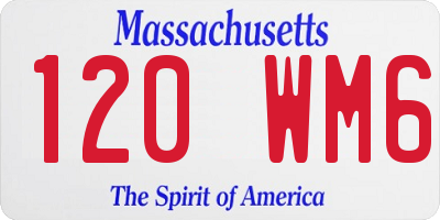 MA license plate 120WM6