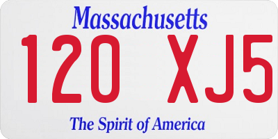 MA license plate 120XJ5
