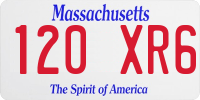 MA license plate 120XR6