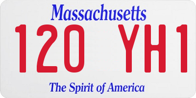 MA license plate 120YH1