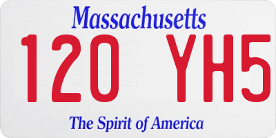 MA license plate 120YH5