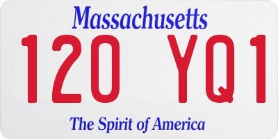 MA license plate 120YQ1
