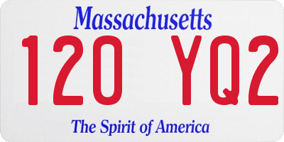 MA license plate 120YQ2