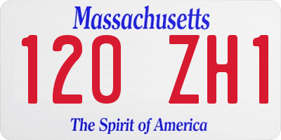 MA license plate 120ZH1