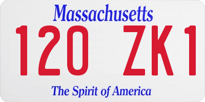 MA license plate 120ZK1