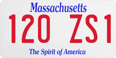 MA license plate 120ZS1