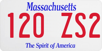 MA license plate 120ZS2