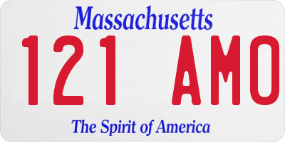 MA license plate 121AM0