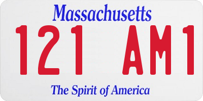 MA license plate 121AM1