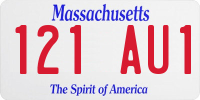 MA license plate 121AU1
