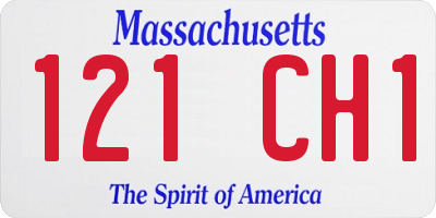 MA license plate 121CH1