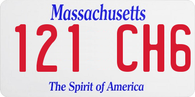 MA license plate 121CH6