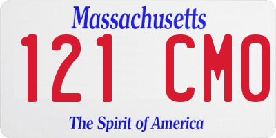 MA license plate 121CM0