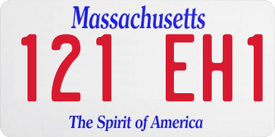 MA license plate 121EH1