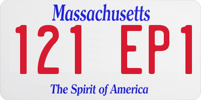 MA license plate 121EP1