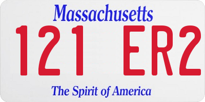 MA license plate 121ER2