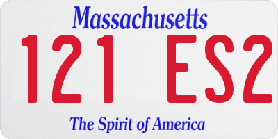 MA license plate 121ES2