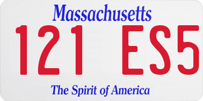 MA license plate 121ES5