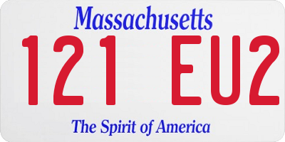 MA license plate 121EU2