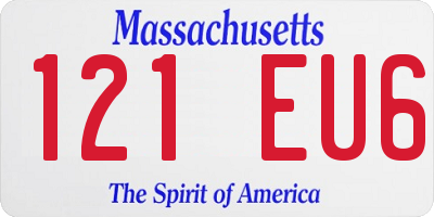 MA license plate 121EU6