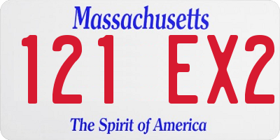 MA license plate 121EX2