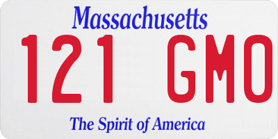 MA license plate 121GM0