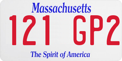 MA license plate 121GP2