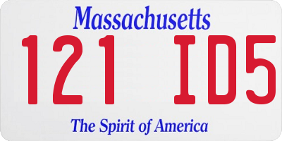 MA license plate 121ID5