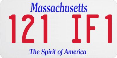 MA license plate 121IF1
