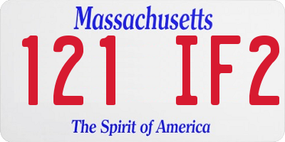 MA license plate 121IF2