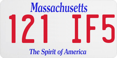 MA license plate 121IF5